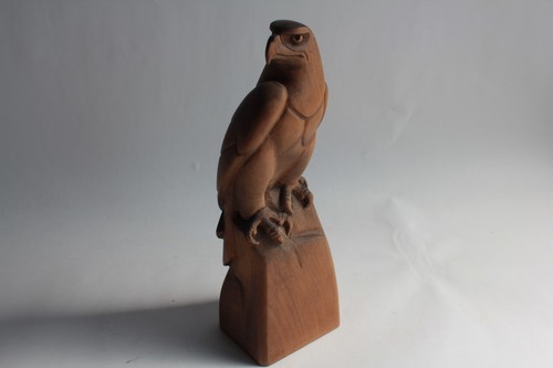 Aigle bois sculpté art - aigle,