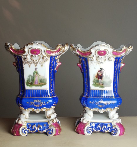 Paire vases porcelaine - paire, de