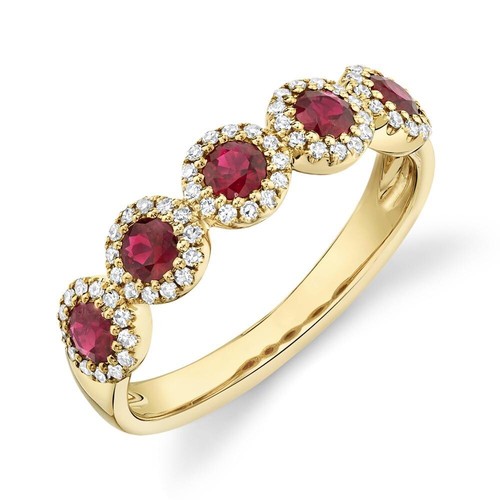 Rubis bague diamant 14k - rubis,