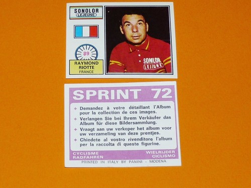 Panini sprint cyclisme 1972 - panini,