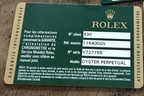 Genuine rolex 116400gv watch - ,