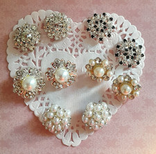 Boutons strass, boutons