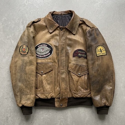 Blouson cuir aviateur vintage