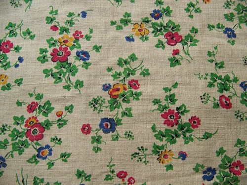 Ancien coupon tissu lin - ancien,