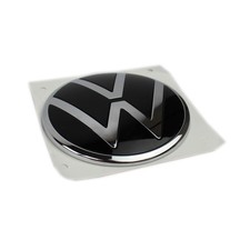 VW Emblem 11cm Chrome Black 110mm Self Adhesive Conversion Facelift New VW Logo