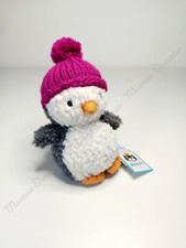 Peluche Pingouin Gris Blanc