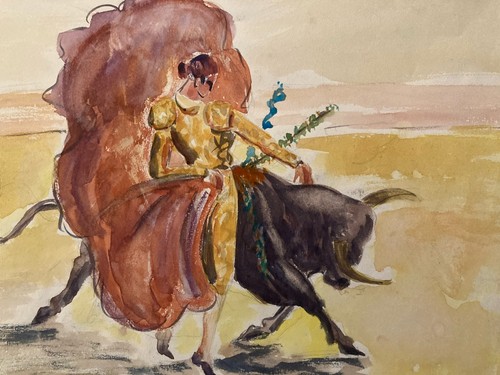 Peinture painting corrida - painting,