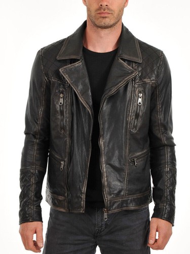 Veste homme cuir - en, véritable