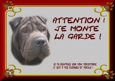 PLAQUE DE GARDE SHAR-PEI