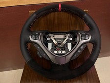 2009 - 2012 Acura TSX Black Alcantara Leather Steering Wheel Custom