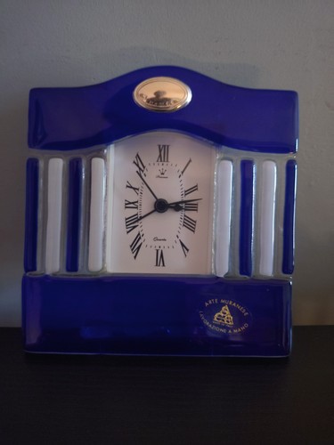 Horloge bureau verre murano - horloge,