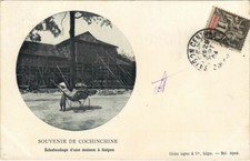 Postcard AK VIETNAM Scaffolding of a House in Saigon (1068274)