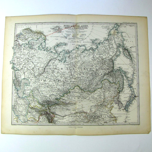 Carte map asie nord - carte,
