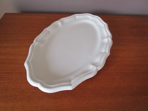 Plat ovale blanc bords - blanc,