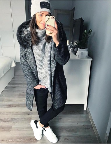 Zara grey wool - coat, jacket