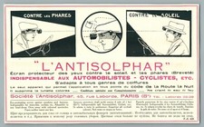1926 anti-solphar invention for car bicycle against sun/headlights pub old car