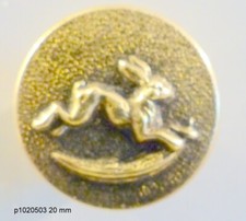 BUTTON 19 mm: HUNTING/VENEERING: HARE/RABBIT