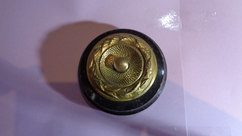 Sonnette ronde marbre noir - sonnette,
