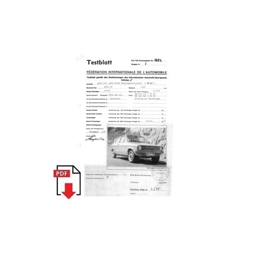 1975 audi testblatt - audi, o.n.s