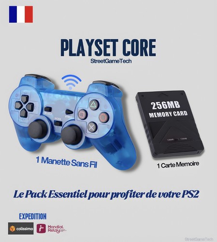Manette ps2 sans fil - manette, carte