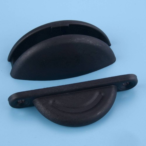 Black door locker catch - black,