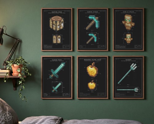 Minecraft item poster - minecraft, print