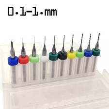 10 Forets Mèches de  0,1 - 1mm Maquettisme Modélisme 1/24 1/35 1/18 HO Neufs