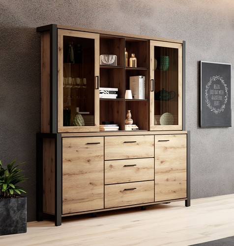 Buffet actif vitrine 180cm - buffet,