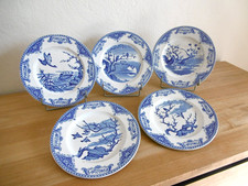 CINQ ASSIETTES DESSERT FAIENCE