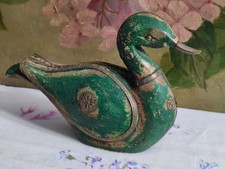 ANCIEN CANARD EN BOIS SCULPTÉ