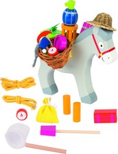 Jeu d'adresse en bois - " Le bourricot" - 27 élèments