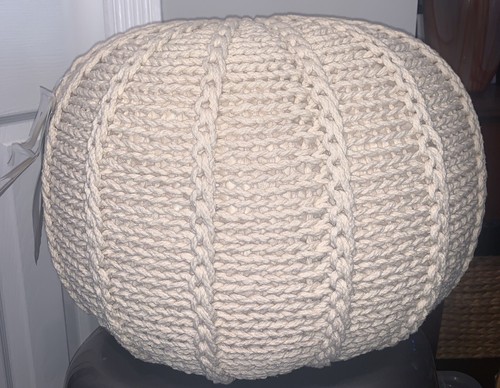Pouf knitted ottoman - pouf,