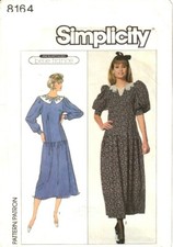  🧵👗✂8164 PATRON SIMPLICITY VINTAGE CREATIONS  ROBE TAILLE BASSE 38 AU  40