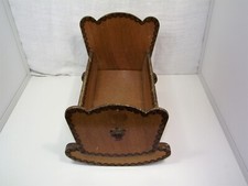 Antique Wooden Rocking Doll Cradle