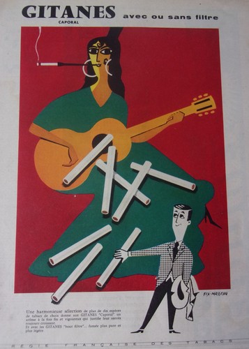 Publicite cigarettes gitanes - ,