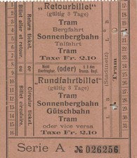 VIEUX PAPIER BILLET TRAM