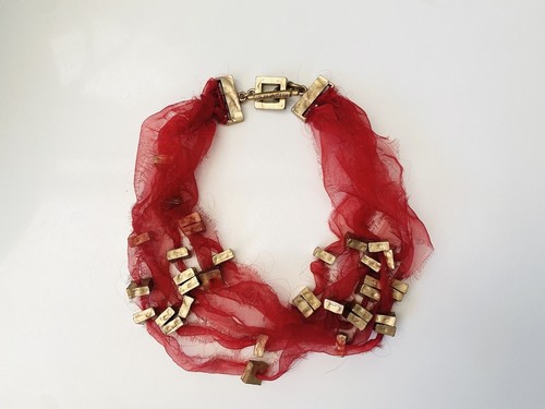 Collier ras cou organza - de, en