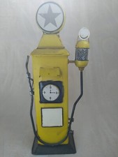 Antique Collectible Vintage Petrol Pump Metal Piggy Bank 