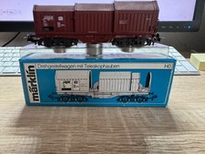 Märklin 4693 H0 Wagon à Bogies Avec Hottes Télescopiques en Ovp Très Bon État