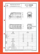 1986 Mercedes Utilities / 711 D Van / Technical Sheet
