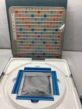 Vintage 1977 Scrabble Deluxe Edition Turntable Complete - Selchow & Righter USA