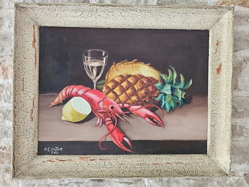 Tableau huile sur carton - huile,