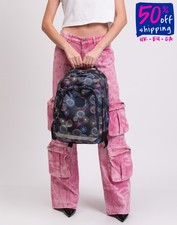 RRP€145 KIPLING Backpack Large 3M SCOTCHLITE Reflective Material Homemade Stars