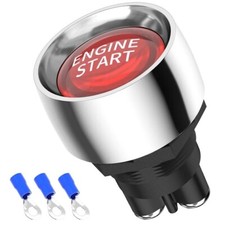 Interrupteur bouton poussoir START ENGINE 12v à led ROUGE 12v démarrage NEUF