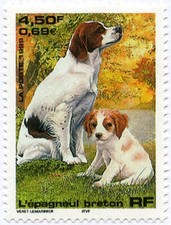 timbre France neuf 1999 "chien L'épagneul breton" y&t 3286