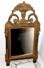 ANCIEN MIROIR EPOQUE STYLE LOUIS XVI BOIS SCULPTÉ MAIN FIN XVIIIème DEBUT XIXème