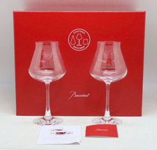 Baccarat Chateau Wine Glass Red Wine Clear Crystal M Size 410cc With Box pair