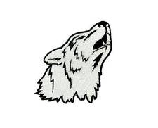 patch ecusson brodé loup lone