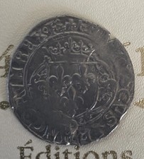 Monnaie, France, François Ier, Douzain aux salamandres, 1515-1547, lion, Rare