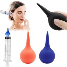 3PCS Poire Lavement Oreilles et 1PC Seringue Oreille Bouchon, Ensemble de Net...